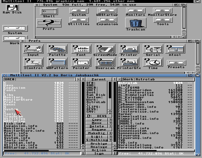 Kickstart on the Amiga 1000 (1985).