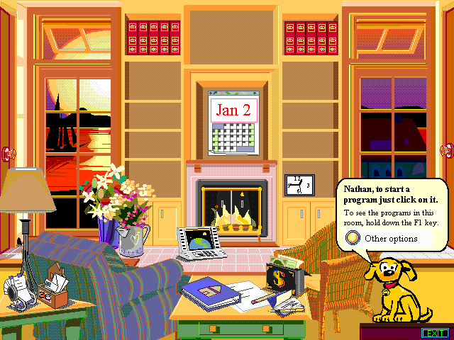 Microsoft Bob home screen (1995).