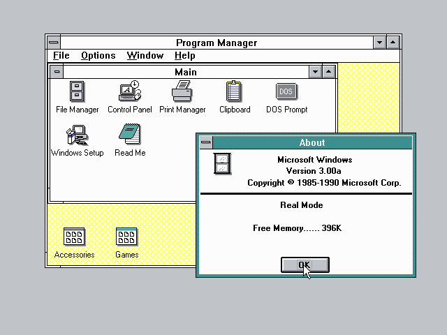 Windows 3.0 and 3.1 (1992).